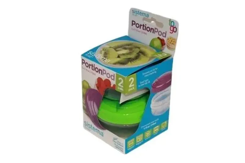 Sistema To Go PortionPod Bøtte 2 stk 210 ml Aqua/blå