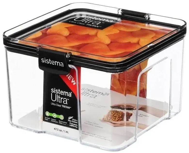 Sistema Tritan Ultra Square opbevaringsbøtte 1,4L