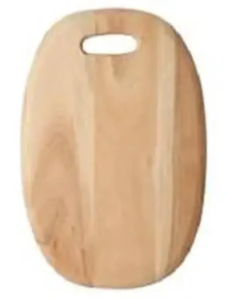 Skærebræt oval med saftrille 28x42x1,5 cm akacietræ olieret