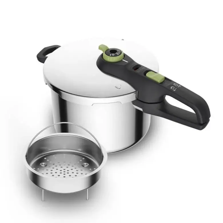Tefal Secure Trendy trykkoger 6 L med dampkurv