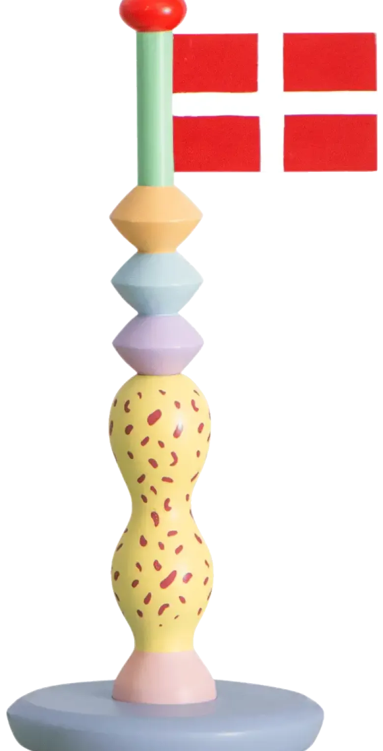 TheClayPlay Pashtel Træflag - h24 cm