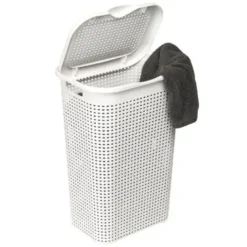 Tøjkurv Rattan hvid
