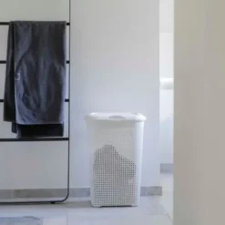 Tøjkurv Rattan hvid