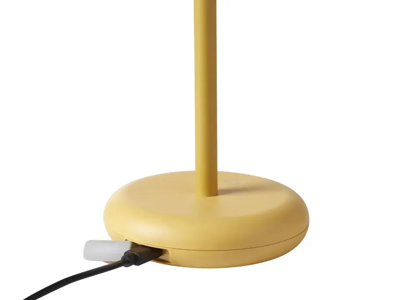 Toscana Genopladelig bordlampe gul