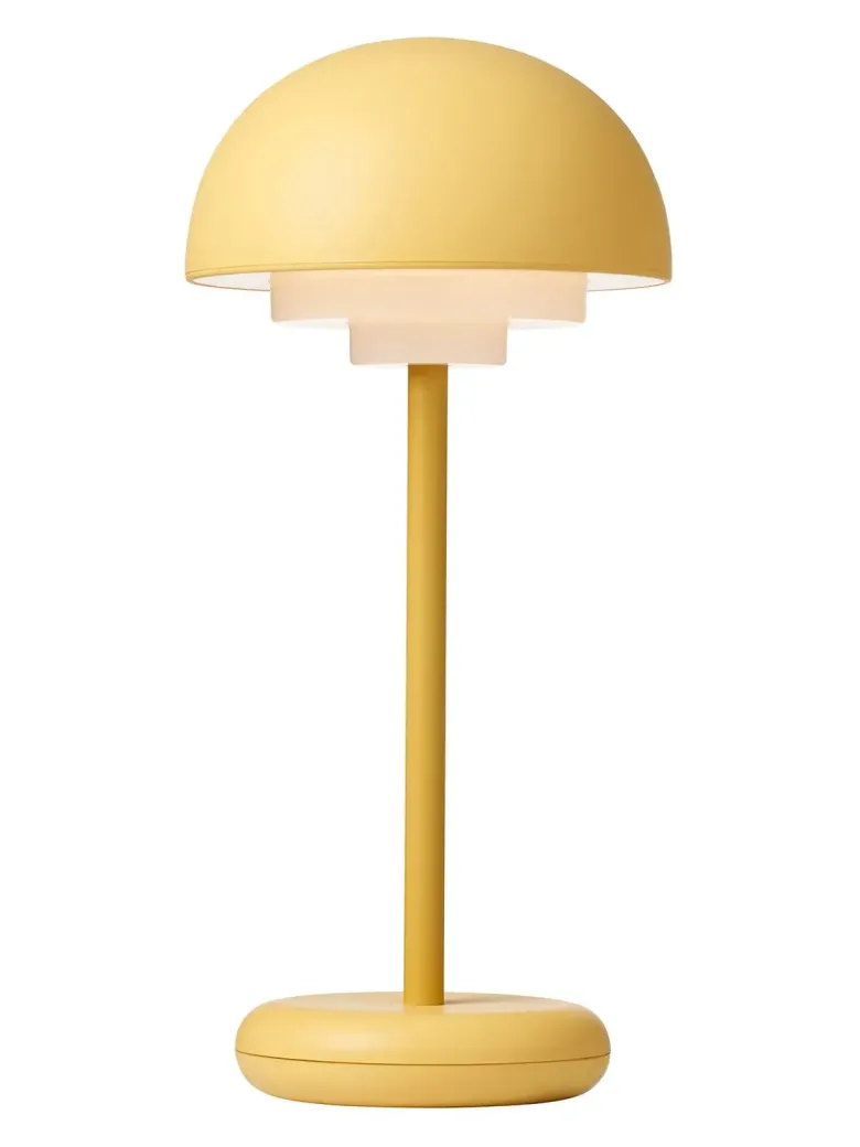Toscana Genopladelig bordlampe gul