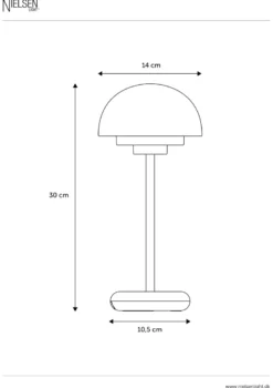 Toscana Genopladelig bordlampe gul
