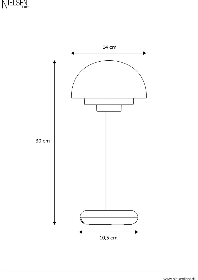 Toscana Genopladelig bordlampe hvid