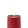 Uyuni Bloklys rustic rød H10 cm