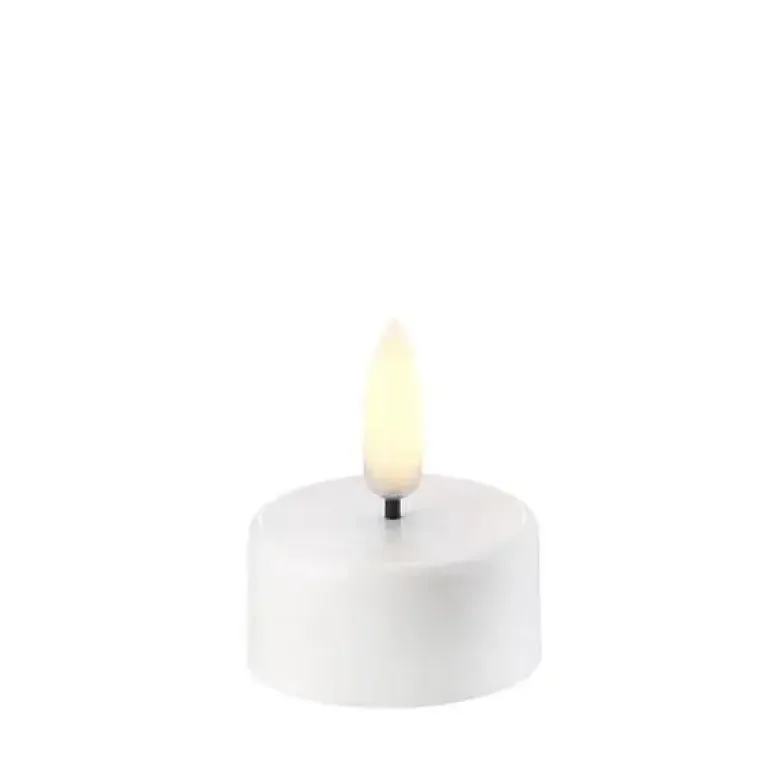 UYUNI LED Premium Fyrfadslys m. 3D flamme (Nordic White)