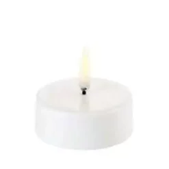 UYUNI LED XL Fyrfadslys m. 3D flamme (Nordic White)