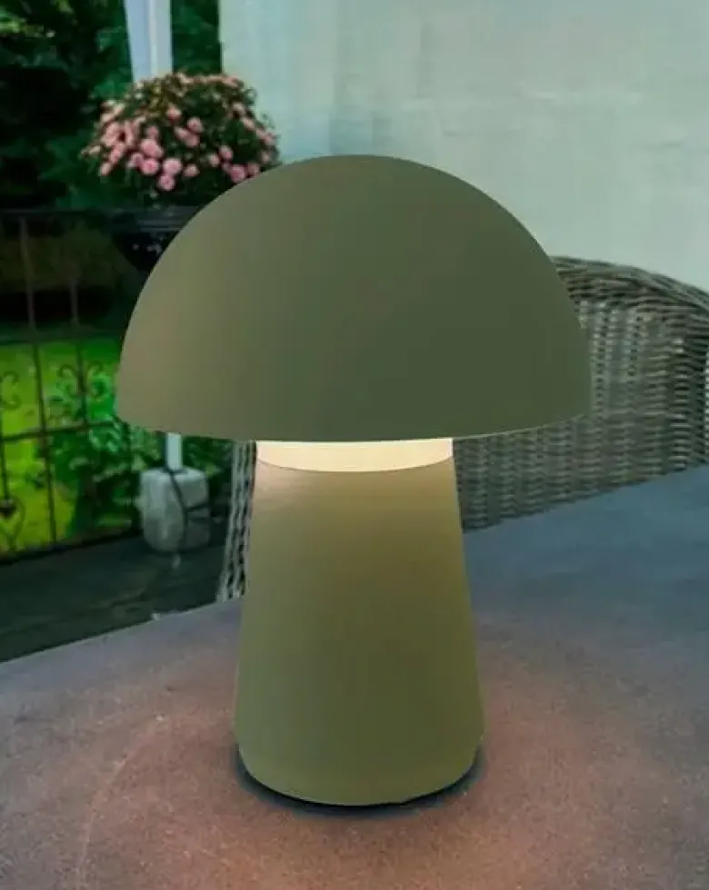 Veli Line Touch opladelig bordlampe oliven