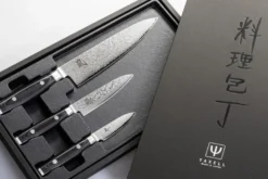 Yaxell Ran Knivsæt med kokkekniv, universalkniv & urtekniv